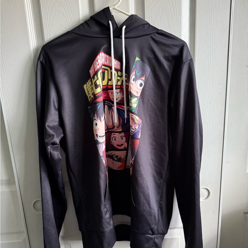 Black Anime Graphic Hoodie